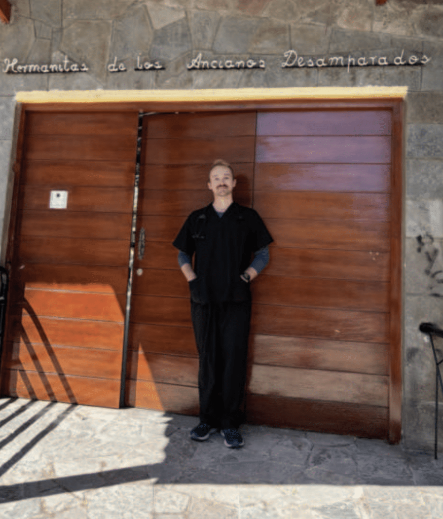 Nicholas Lehman, MD ’28, at El Centro Gerontológico La Recoleta in Cusco, Peru