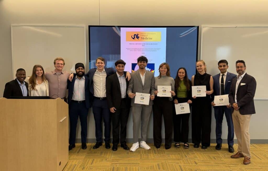 Award recipients and other attendees at Orthopedic Surgery Research Day